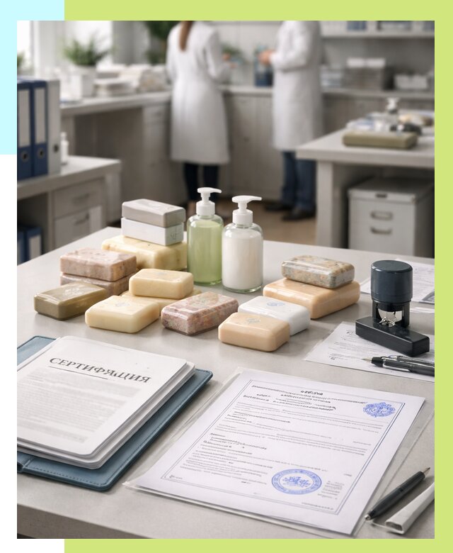 Сертификация мыла и сертификат на мыло в Котласе от 12436 | Алешин-Ктл