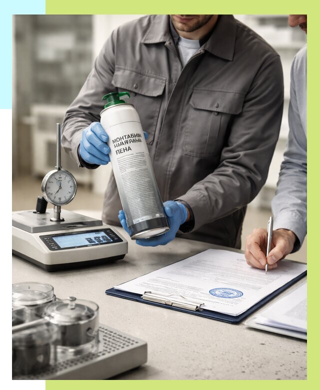 Сертификация монтажной пены в Котласе от 15545 р. | Алешин-Ктл