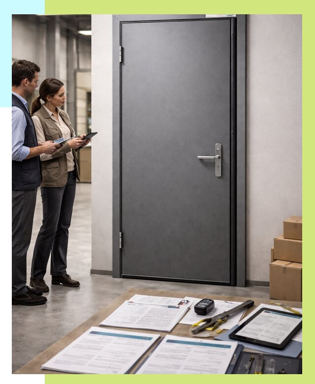 Сертификация противопожарных дверей в Котласе от 9327 р. | Алешин-Ктл