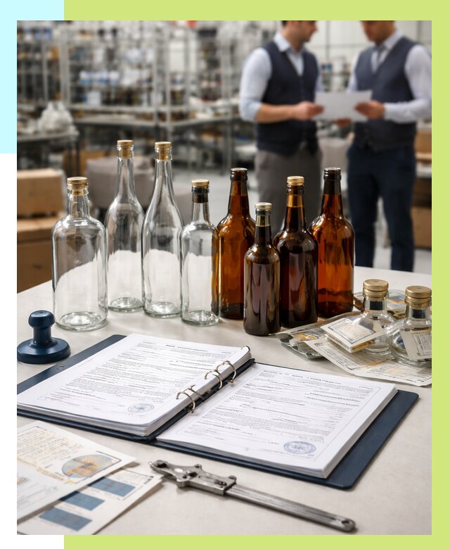 Сертификация стеклянных бутылок в Котласе от 25908 р. | Алешин-Ктл