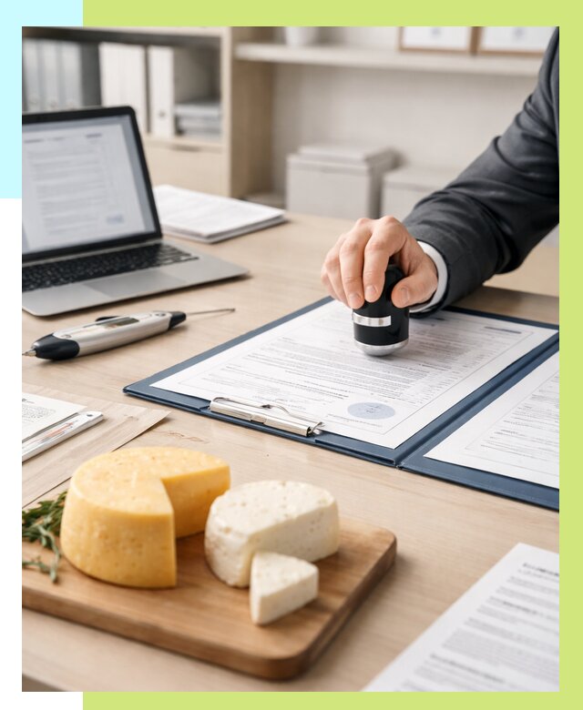 Сертификация сыров в Котласе от 15545 р | Сертификат на сыр Алешин-Ктл