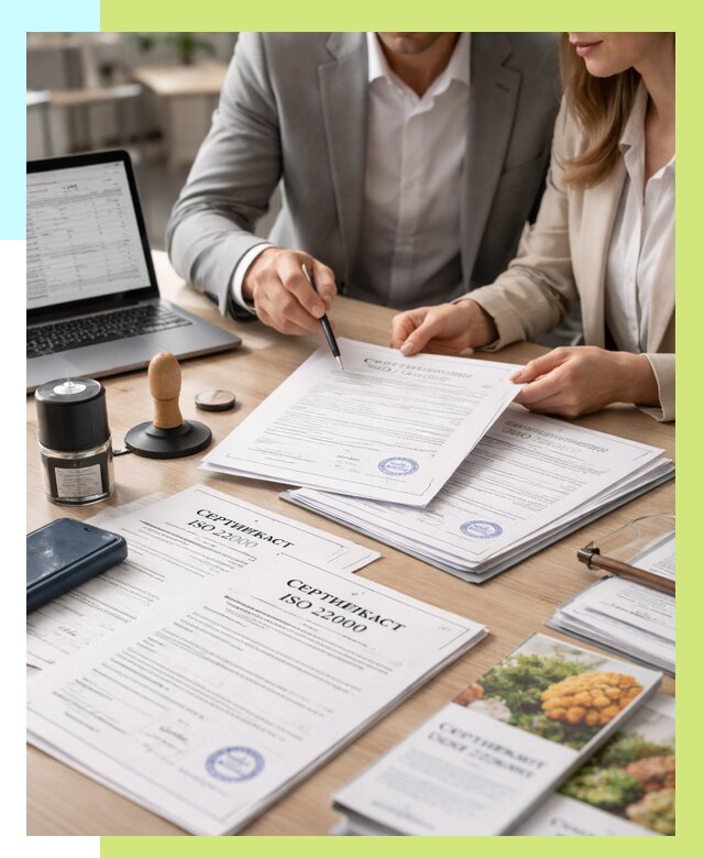 Сертификат ISO 22000 в Котласе от 41452 р. под ключ | Алешин-Ктл