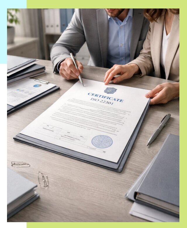 Сертификат ISO 22301 в Котласе от 46634 р. | Алешин-Ктл срочно